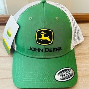 John Deere Green/White Mesh Back Hat